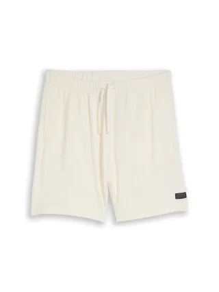 Denim Tom Tailor - Relaxed Fit Shorts in Waffelstruktur wool white - Gr. - L