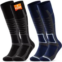 sockenkauf24 Skisocken Ski Strümpfe Herren & Damen Ski Socken lang Atmungsaktiv (6-Paar)