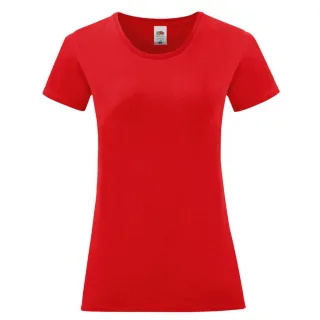 Fruit of the Loom - "Iconic" T-Shirt für Damen (Rot)