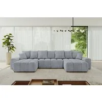 ALTDECOR Wohnlandschaft ENIL-U, Couch mit Schlaffunktion, Wohnzimmer - Ecksofa, Corner Sofa Bett Eckcouch Couch U-Form Schlafcouch Ausziehbar