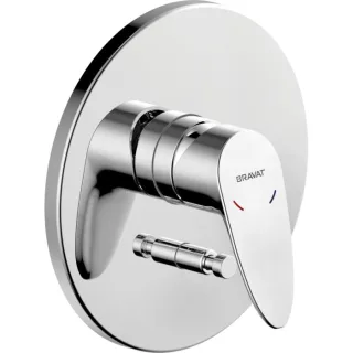 Bravat Palma Fertigset Wannenfüll- u. Brausearmatur 3516052 Unterputz, Einhebelmischer, chrom