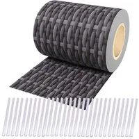 Plantiflex Sichtschutzstreifen Sichtschutz Rolle 35m blickdicht PVC Zaunfolie, (Sichtschutzfolie Windschutz, für Doppelstabmatten Zaun Sichtschutzrolle)