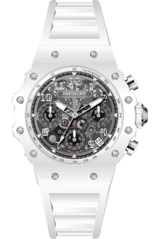 Invicta Racing 69619 Herrenuhr - Quarzwerk - Acryl mit silbernem Zifferblatt - 40 mm