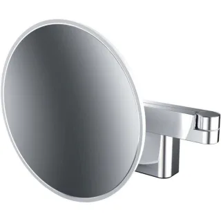 Emco LED-Rasier-/Kosmetikspiegel 109506030 Vergrößerung 5-fach, Ø 209mm, 2-armig, rund, chrom