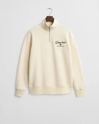 GANT - 1949 Graphic Sweatshirt mit Reißverschlusskragen - Gr. - XXL