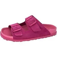 Fischer-Markenschuh Alma Pantolette aus Veloursleder, mit verstellbaren Schnallen, ergonomisches Fußbett