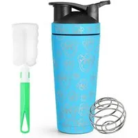 LuxusKollektion Protein Shaker Edelstahl Protein Shaker mit Kugel und Skala, BPA-frei