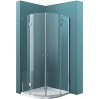 Mai & Mai Runddusche Duschkabine Duschabtrennung Viertelkreis ESG Glas mit NANO R02, BxT: 80x80 cm