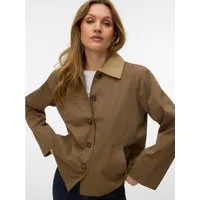 Vero Moda Langjacke VMCHELSEAFIA SHORT JACKET BOO mit Kontrastdetails