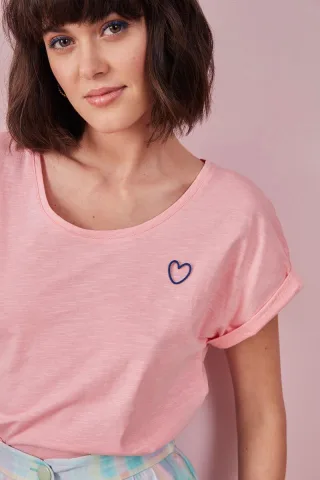des petits hauts - T-Shirt - Falbala pink - Gr. - 4