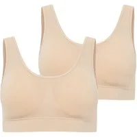 Jockey Bralette Seamfree Stretch (2er Pack) Rundhals, breite Träger, ohne Seitennähte