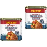 TULIP Wurstkonserve Frühstücksfleisch 340g American Style Original Dosenfleisch Konserve, 340 g, Frühstücksfleisch