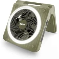 Unold Akku-Standventilator Solarventilator Camping, 5 Geschwindigkeitsstufen für drinnen und draußen Powerbank-Funktion
