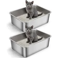 nobleza Katzentoilette Edelstahl Katzenklo Große Katzentoilette Kleine und Mittelgroß