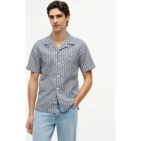 Tommy Hilfiger Kurzarmhemd LINEN BLEND AOP SS RF SHIRT aus Leinenmix mit Print