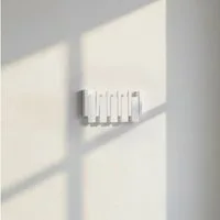 HOME DELUXE Garderobenleiste PORTE - 32cm/56 cm/ 80cm - wählbar, 4 Haken, bewegliche Haken, Garderobe aus Holz