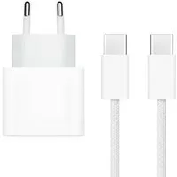 PlugUp Ladegerät mit iPhone USB-C Ladekabel iPhone 15 16 17 Pro Max Air Plus USB-Ladegerät (2220 mA, Set, 1-tlg., 2-teiliges Set, 20W USB-C Schnellladegerät für iPhone 15 16 17 Pro Max Air Mini Plus)