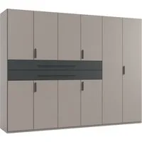 Wimex Drehtürenschrank Digit Kleiderschrank wahlweise mit oder ohne Spiegel (Schlafzimmer Schrank Bestseller im modernem Design) erhältlich in den Breiten 225cm oder 270cm (mit 8 oder 10 Türen)