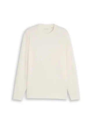 Tom Tailor - Langarmshirt im Used-Look Gardenia White - Gr. - XL