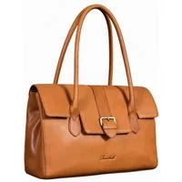 Benthill Henkeltasche Damen Echt Leder Handtasche Henkeltasche Vintage Bag Schultertasche, Reißverschlussfach
