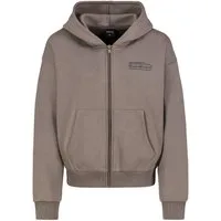 SUBLEVEL Kapuzensweatjacke Damen Sweatjacke mit Logoprint Hoodie mit Reißverschluss, Oversize Fit