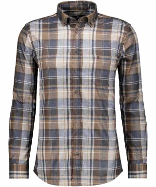 RAGMAN - Karo-Hemd Ceramica, Button-down-Kragen - Gr. - S