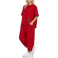 simaranda Jogginganzug Damen Jogginganzug 6170 36-42 Rot