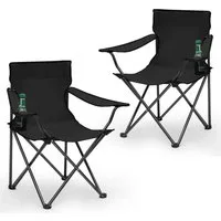 SUNULA Campingstuhl Faltbar Anglerstuhl Ultraleicht Faltstuhl Camping Klappstuhl (2 St), mit Getränkehalter, mit Tragetasche, bis max. 100 kg