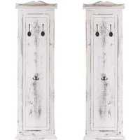 PROREGAL® Wandgarderobe 2er-Set Garderobe, HxBxT 109x28x5,5cm, Wandhaken, Material, Farbe, ein echter Hingucker