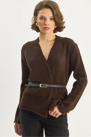 Gürtel-Details Cardigan