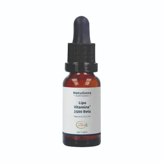 NatuGena LipoVitamine 2500 Beta | 20 ml | Vitamin A, D3, E, K2 | 2.500 IE Vitamin D3 pro Tropfen | EVNol™ | vegetarisch