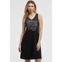 SOCCX Sommerkleid mit Glitzerstein-Wording