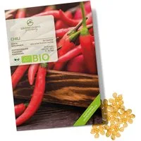 Growgreens Gemüsesamen BIO Chili Samen (De Cayenne, 50.000 Scoville) -Chili Saatgut (10 Korn), Chili