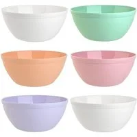 Engelland Müslischüssel Plastikschale, 900 ml, PP-Kunststoff (BPA-frei), (Vorteils-Set, 6-tlg), spülmaschinengeeignet, mikrowellengeeignet, Ø 16 cm, BPA-frei