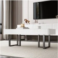 STILVORA Schrank-Set mit Stauraum,Couchtisch- und TV-Möbelkombination mit Beine,Hochglanz, (2-St)