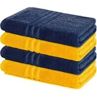 Lavea Duschtücher 4er Set Duschtuch 70 x 140 cm, Elena Frottee Handtücher, (Set, 4-St), Dusch-Handtuch, 500 g/m² Frottier, weich & saugstark, pflegeleicht