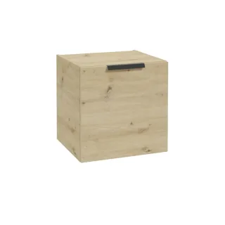 Neuesbad Serie 40 Seitenschrank mit Wäschekorb, B:500,H:500,T:450mm, Korpus/Front: Artisan Eiche Hol NB1DF001-B-050131