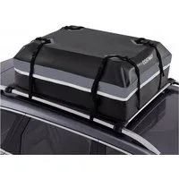 COSTWAY Dachbox, 450L, wasserdicht, tragbar, mit 6 Türhaken & Schloss
