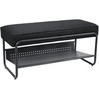 en.casa Schuhbank, Schuhbank »Lillehammer« 90x37x42 cm Schwarz