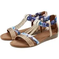 LASCANA Sommerschuh, Sandalette, offener Schuh, Sandale mit aufwendiger Verzierung VEGAN
