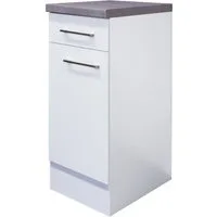 Flex-Well Unterschrank Küchenunterschrank - 30 cm breit - Weiß – Nawa