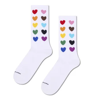 happy socks - Rainbow Sneaker Sock Weiß - Gr. - 38