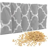 Amilian Kirschkernkissen 55x20cm groß für Mikrowelle - Körnerkissen Nacken Schulter Rücken, Wärme- und Kältekissen, für Bauch, Füße, EU-hergestellt, wiederverwendbar