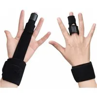 COOL-i ® Handbandage Fingerschiene mit Aluminiumstütze, verstellbare Fingerbandage, für Stabilisierung von Zeige-, Mittel- & Ringfinger