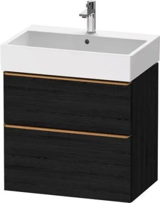 Duravit D-Neo Waschtischunterbau wandhängend Eiche Schwarz Matt 684x442x625 mm - DE4372004160000 DE4372004160000