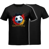 MyDesign24 T-Shirt Fussball Shirt - WM T-Shirt schwarz Herren und Damen Fussball kurzarm Deutschland Fan-Shirt i674
