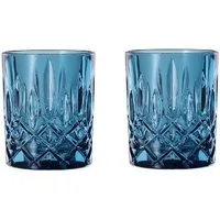 Nachtmann Schnapsglas Nachtmann Noblesse Colors Whiskybecher Vintage blue 2er Set, Glas
