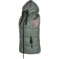 SUBLEVEL Steppweste Damen mit Kapuze Waistcoat kurze Winter Weste Bodywarmer Waistcoat