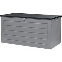 bellavista - Home&Garden® Auflagenbox Kissenbox Aik 680 Liter Auflagenbox grau abschließbar