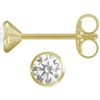 Firetti Paar Ohrstecker Schmuck Geschenk Gold 333 Ohrschmuck Glitzer Solitär, mit Zirkonia (synth)